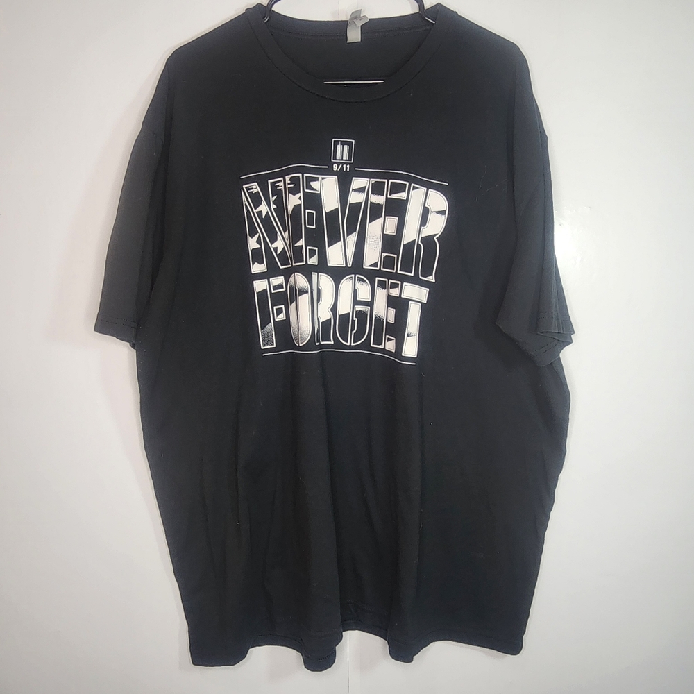 Men's Next Level 9/11 Never Forget Black Short Sleeve T-Shirt, 3XL